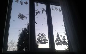 Новогодние наклейки на окна